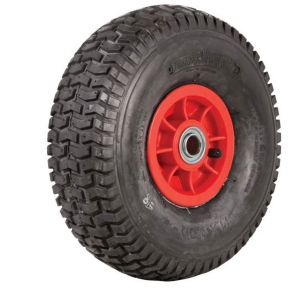 Wheel 5" Plastic Red 3/4" FB Rim 11x400-5 4ply Turf Tyre W130 Deestone