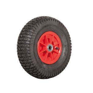 Wheel 6" Plastic Red 3/4" FB Rim 15x600-6 4ply Turf Tyre W130 Deestone