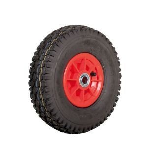 Wheel 2.50-8" Plastic Red 1" FB Rim 480/400-8 4ply Diamond Tyre W108