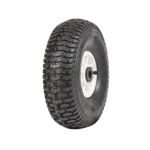 Wheel 4" Plastic Narrow White Â¾" Bush Rim 11x400-4 4ply Turf Tyre W130 Deestone