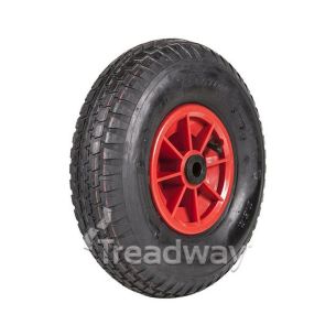 Wheel 6" Plastic Red 3/4" Bush Rim 400-6 4ply Barrow Tyre W110 Deestone