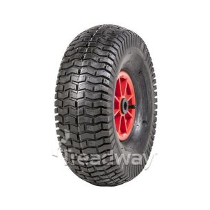 Wheel 4" Plastic Red 3/4" Bush Rim 11x400-4 4ply Turf Tyre W130 Deestone
