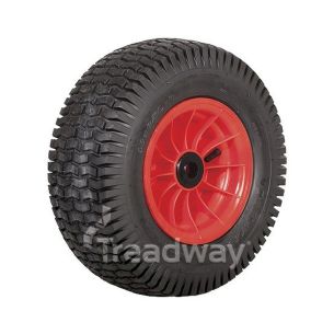 Wheel 4.75-8" Plastic Red 1" Bush Rim 16x650-8 4ply Turf Tyre W130 Deestone