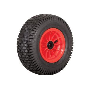 Wheel 4.75-8" Plastic Red 1" Bush Rim 18x650-8 4ply Turf Tyre W130 Deestone
