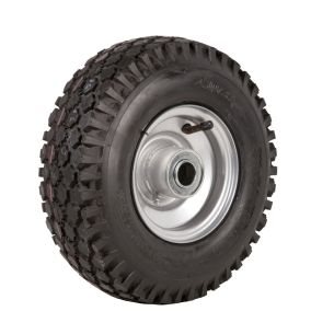Wheel 2.50-5" Silver 1" FB Rim 410/350-5 4ply Diamond Tyre W108