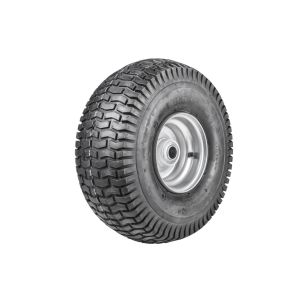 Wheel 4.50-6" Silver 1" FB Rim 15x600-6 4ply Turf Tyre W130 Deestone