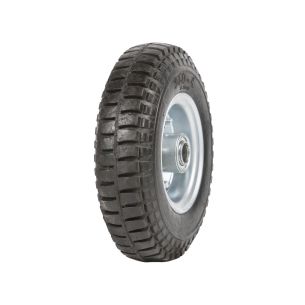 Wheel 2.50-4" 2pc Zinc 3/4" FB Rim 250-4 Solid Rubber Tyre W102