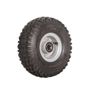 Wheel 2.50-4" 2pc Silver 25mm BB Rim 300-4 4ply Diamond Tyre W108 +T Deestone