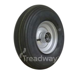 Wheel 2.50-6" Silver 1" BB Rim 400-6 4ply Rib Tyre W104 +T Deestone