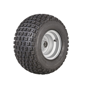 Wheel 7.00-8" Silver 25mm Key-Bush Rim 18x950-8 6ply Knobby Tyre W134