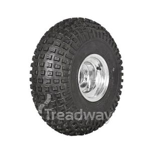 Wheel 7.00-8" Galv 4x4" PCD Rim 22x11-8 4ply Knobby Tyre W136 Deestone