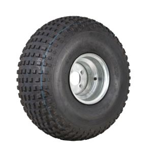 Wheel 9.00-9" Galv 4x4" PCD Ctrd Rim 25x12-9 4ply Knobby Tyre W136