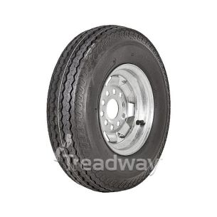 Wheel 4.00-10" Galv Spoke 5x4.5 & 5x4.25" PCD Rim 500-10 8ply Road Tyre W116 Dee