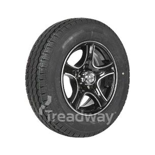 Wheel 13x5" Alloy Razor Black 5x4.5" PCD Rim 165R13C 8ply Tyre H188 Westlake