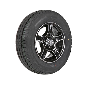 Wheel 14x5.5" Alloy Razor Black 5x4.5" PCD Rim 175/70R14 6ply Tyre SL305 95S