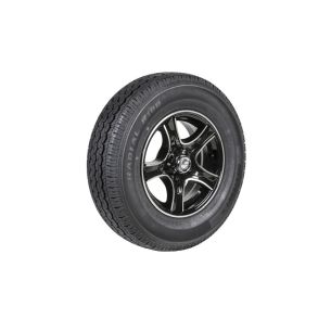 Wheel 14x5.5" Alloy Razor Black 5x4.5" PCD Rim 185R14C 8ply Tyre H188 Westlake