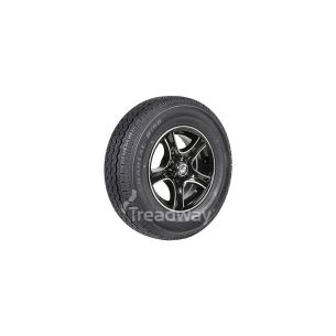 Wheel 14x5.5" Alloy Razor Black 5x4.5" PCD Rim 195R14C 8ply Tyre H188 Westlake