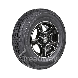 Wheel 14x5.5" Alloy Razor Black 5x4.5" PCD Rim 195/60R14 Hi Load Tyre WR080 Trax