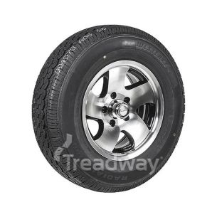 Wheel 14x6" Alloy Twist Black 5x4.5" PCD Rim 195R14C 8ply Tyre H188 Westlake