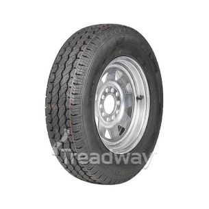 Wheel 13x4.5" Galv Spoke 5x4.25/5x4.5" PCD Rim 165R13C 8ply Tyre H188 Westlake
