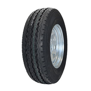 Wheel 14x6" Galv Spoke 5x4.5" (10mm OS) PCD Rim 215/75R14C 8ply Tyre WR082 (High Load 2150lb)