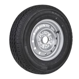 Wheel 14x5.5" Galv .35mm Offset 5x4.5" PCD Rim 185R14C 8ply Tyre H188