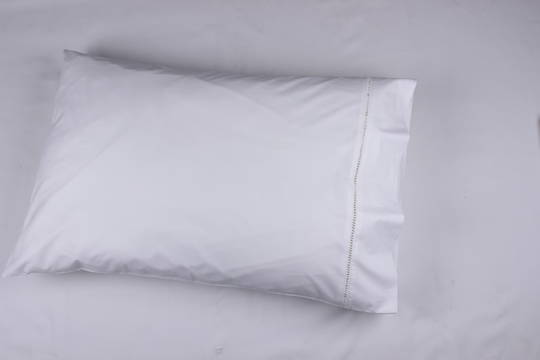 Hemstitch White 100% cotton pillowcase pairs. Alice & Lily Brand .Code: EPC-HEM/WHT.