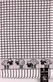 Samuel Lamont poli dri black sheep tea towel Code:TT-706JSHEEP