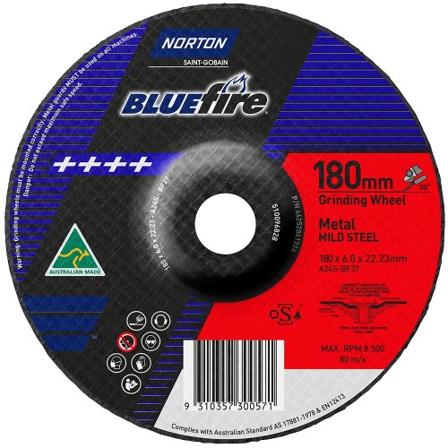 180x6x22 Metal Grinding Disc
