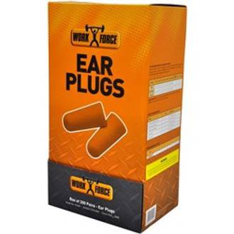 WORKFORCE Orange Bullet Shaped Foam Ear Plugs – Box of 200 pairs