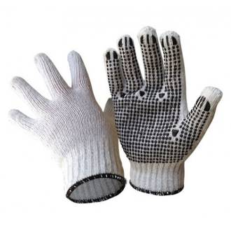 Knitted Polycotton Glove With Dots