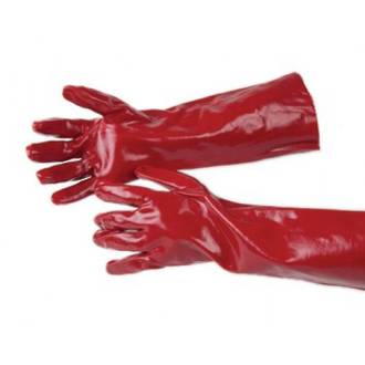400mm Red PVC Gloves