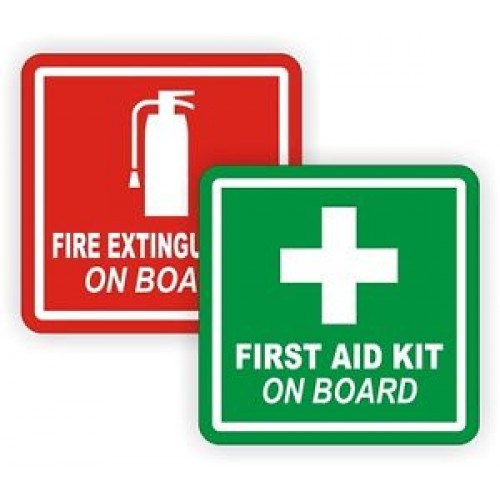 Fire Ext & First Aid Sticker p