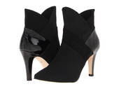 Ros Hommerson Concetta Black Mirco and Patent Dress Boot in a W and WW WIdth