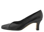 Ros Hommerson Cynthia Black Leather and Patent High Heel in a W and WW Width