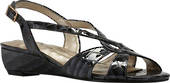 Walking Cradle Dixie Black Wedge Sandal in a W and WW Width