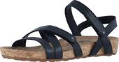 Walking Cradle Pool Black Soft Leather Sandal in a W and WW Width