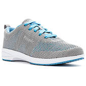 Propet Washable Walker Evolution Blue and Light Grey Walking Shoe WCS012M in a WD and 2E width