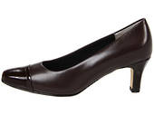 Ros Hommerson Racine Brown Pump Heel in a W and WW Width
