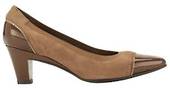 Walking Cradle Regent Taupe Suede High Heel in a W and WW Width