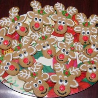 Christmas gingerbread reindeers