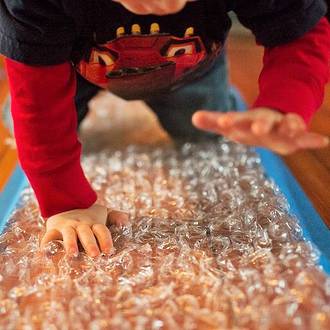 Make your own bubble wrap runway