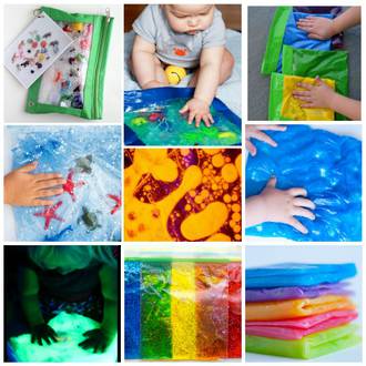 6 x Sensory Feeling Squish Bags with Window - Sensory Toy Warehouse -  Special Needs Developmental Toys