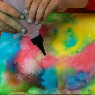 Fizzing Watercolor Tape Resist Art - Fantastic Fun & Learning