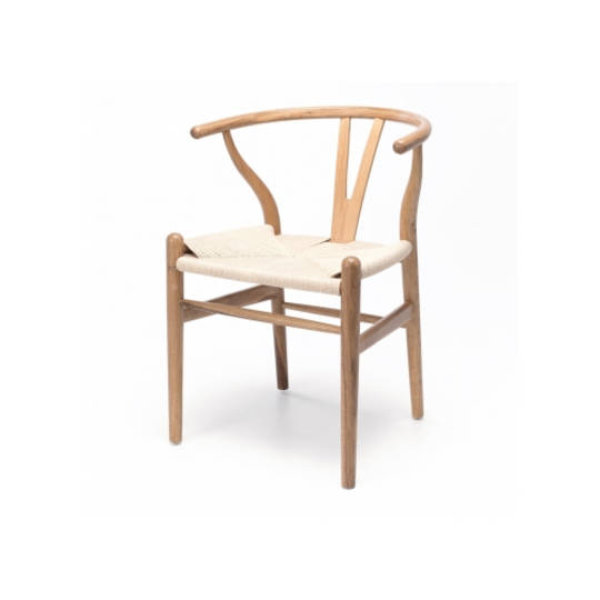 Wishbone Dining Chair Natural Oak Natural Rope Seat