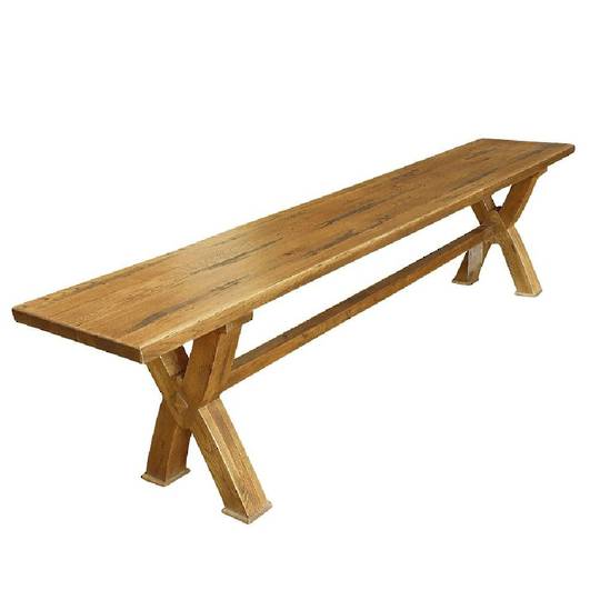 Antique Light Oak Bench Seat 2M