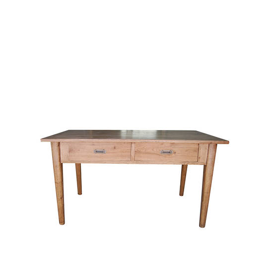 American Oak 2 Drawer Desk