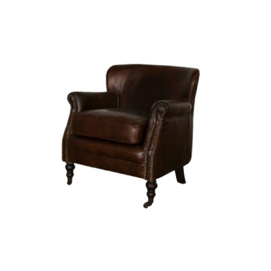 Mortimer Aged Italian Leather Chair