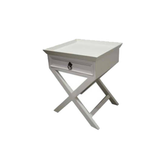 Calais Bedside Table - White Poplar