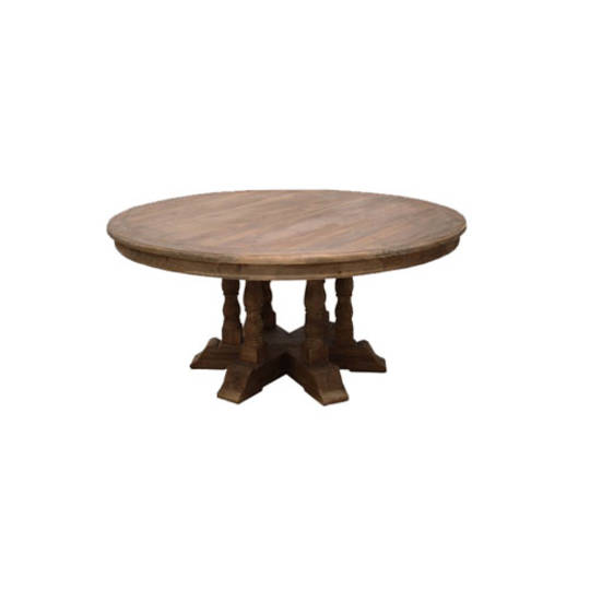Candace Large Old Pine Round Dining Table